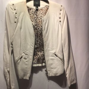 White leather jacket